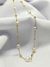 Gargantilla plata dorada con perlas de rio multicolor