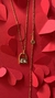Pulsera oro 18k con dije y piedras cubic