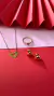 Aros corazón de oro 18k