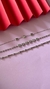 Pulsera plata 925 con dijes lisos en los extremos y dije central en cubic en micropave