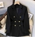 Blazer Alfaiataria Luxo Femenina Moda Elegante Botão Forro Preto