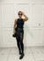 Mini Saia Corino Preta Moda Feminina