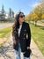 Blazer Alfaiataria Luxo Femenina Moda Elegante Botão Forro Preto - comprar online