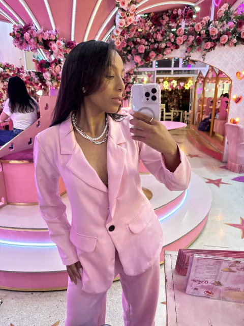 Conjunto Terninho Blazer e Calça Feminino Luxo Gringa - (cópia)