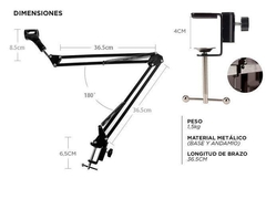 Imagen de SOPORTE PARA MICROFONO + BRAZO