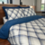 Edredom/ Cobre Leito Zono Enxovais Queen Xadrez Azul - comprar online