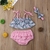 Conjunto Verão bebê bunda Rica Flamingo