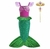 Fantasia Pequena Sereia Ariel com acessórios