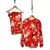 Imagem do Conjunto floral calça com bolso e camisa viscose