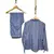 Conjunto azul Pluma - Vitral wells