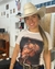 T-shirt branca cavalo com strass/ apache