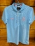 POLO CUSTOMIZADA BORDADA AZUL CLARO/ ROSA TXC