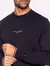 Moletom Tommy Hilfiger Masculino Logo Tipped Crewneck Azul Marinho - comprar online