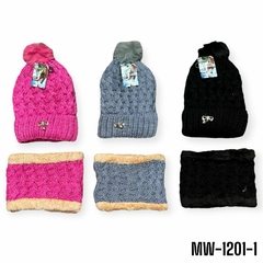 DOC. CONJUNTO CUELLOS + GORRO CON PIEL
