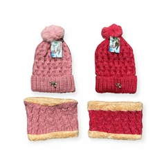 DOC. CONJUNTO CUELLOS + GORRO CON PIEL - comprar online