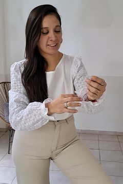 BLUSA ALGODÓN MANGA BRODERIE (BLAB) en internet