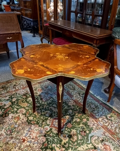 Antigua Mesa Francesa Marqueterie Bronceria - comprar online