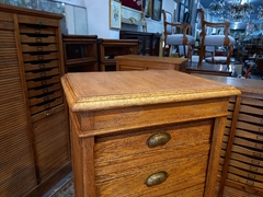 Antiguo Fichero En Roble 9 Cajones - ManyAntiques