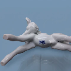 Imagen de Figura En Porcelana De Meissen Blanca Becerro
