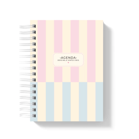 Agenda A5 coleção Laços & Listas - Listas duo