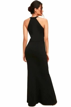 Vestido Fenda Lateral Renda Social Festa Longo | REF:VRP5 - comprar online