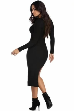 Vestido com Fenda Lateral Manga Longa Curto | REF: VRP31 - comprar online