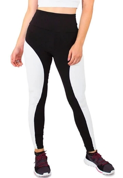 Calça l Preto Detalhe Lateral Branco Legging Fitness | REF: LC44 - comprar online