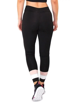Calça Branco e Chocolate Legging Fitness Preto Com Detalhes | REF: LC46 - Fit & Move