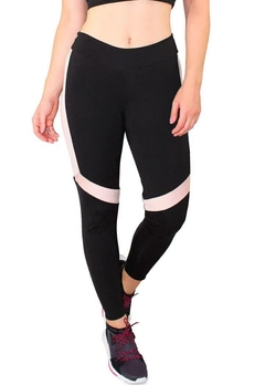 Calça Detalhe Branco Com Chocolate Legging Fitness Preto | REF: LC51 - Fit & Move