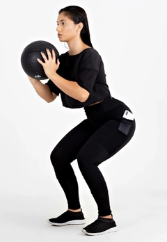 Calça Com Bolso em Tela Legging Fitness Preta | REF: LX83 - loja online