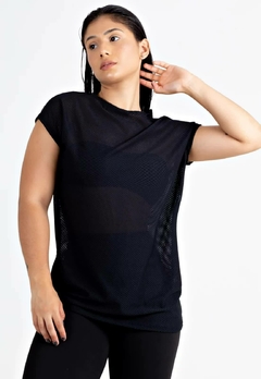 Blusa Transparente Dry Preto Feminina Fitness | REF: LX123 na internet