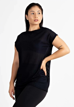 Blusa Transparente Dry Preto Feminina Fitness | REF: LX123 - Fit & Move