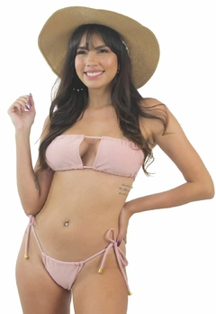 Biquini Tomara Que Caia Calcinha de Amarrar Rose | REF: BK104 - Fit & Move