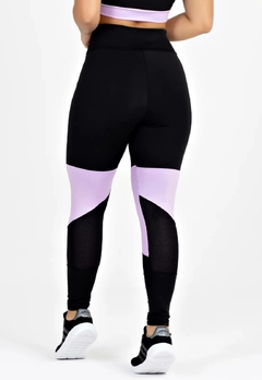 Calça Preto com Lilás Legging Metamorfose | REF: MTF2 - Fit & Move