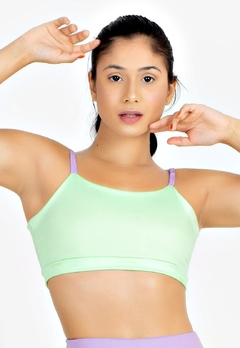 Cropped Sustentação Duplo Verde Com Lilás Metamorfose | REF: MTF7