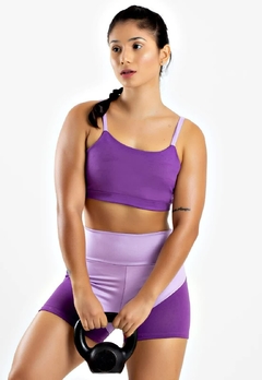 Cropped Sustentação + Short Legging Lilás e Roxo Conjunto Metamorfose | REF: MTF9 - comprar online