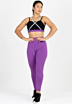 Cropped Alcinha Cruzada+ Calça Legging Roxo Conjunto Metamorfose | REF: MTF14
