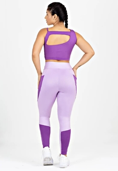 Cropped Detalhe Nas Costas + Calça Legging Com Detalhe Lateral + Bolso Conjunto Metamorfose | REF: MTF18 - Fit & Move