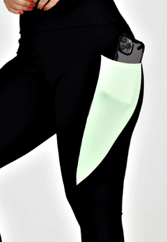Calça Detalhe Lateral + Bolso Verde Legging Metamorfose | REF: MTF17 - Fit & Move