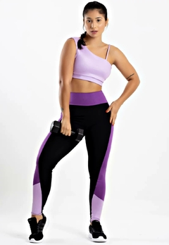 Calça Legging Metamorfose Com Detalhe Lateral em Roxo | REF: MTF20 - Fit & Move