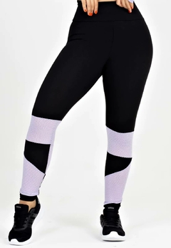 Calça com Detalhe Lilás Legging Metamorfose Preto | REF: MTF24 - comprar online