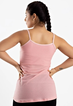 Camiseta Tela Embutido Alcinha Top | REF: MTF38 - Fit & Move