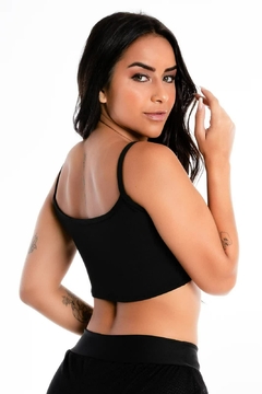 Cropped Preto Com Tela Alcinha | REF: LX313 na internet