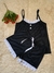 CONJUNTO BABY DOLL COLOR CANELADO - PRETO - comprar online