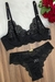 CONJUNTO LINGERIE COM ARO - PRETO - Intimate moda intima