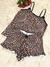 CONJUNTO BABY DOLL COLOR + CALCINHA FIO - ANIMAL PRINT