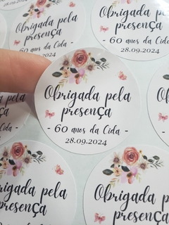 50 Adesivos Personalizados Papel Fotográfico