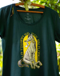 Camiseta Flores Verde - comprar online