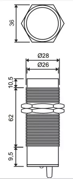 Sensor Capacitivo M30 15mm PNP NA+NF C30-15-DPC Metaltex na internet