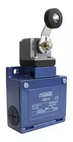 Chave Fim de Curso TZE15 Metaltex com Atuador de Alavanca e Rolete